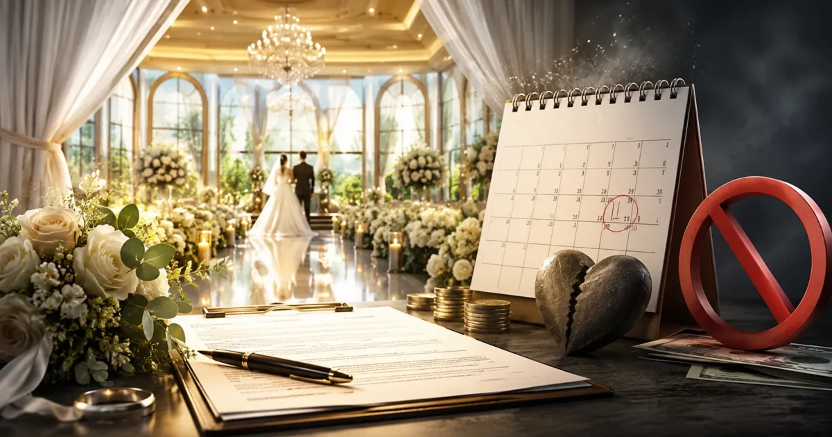 結婚式場を契約する前に確認したいこと｜キャンセル料や日程変更で後悔しないためのポイント
