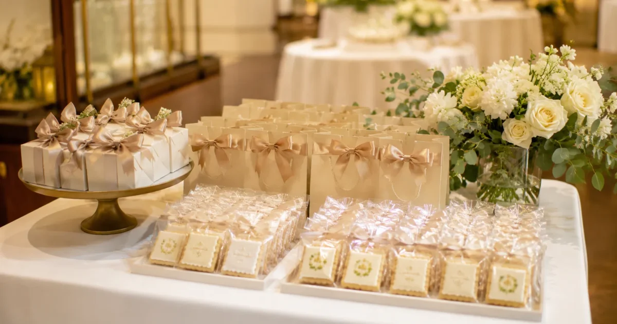 結婚式のプチギフト｜相場・持ち込み料・もらって困らない選び方