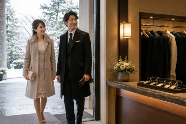 冬の結婚式の服装｜コート・羽織もの・防寒とクロークのマナー