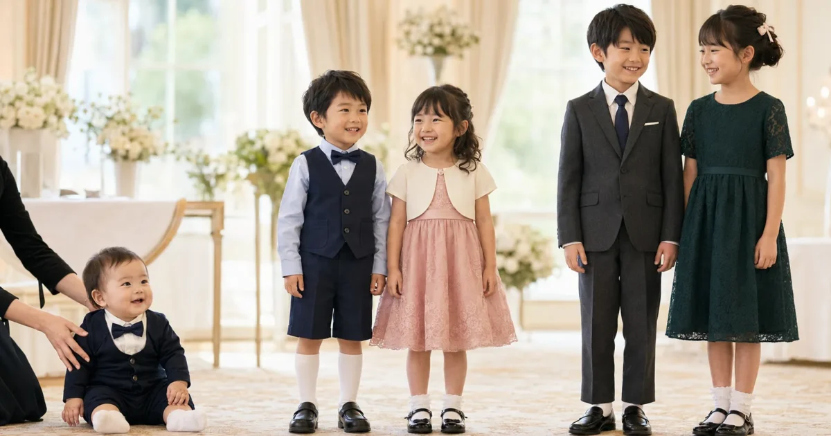 結婚式に子どもを連れて行くときの服装｜男の子・女の子・赤ちゃんの年齢別マナー