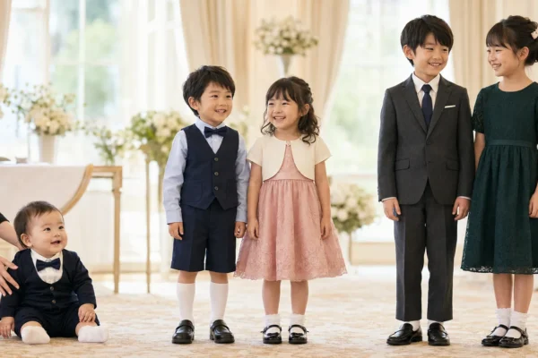 結婚式に子どもを連れて行くときの服装｜男の子・女の子・赤ちゃんの年齢別マナー