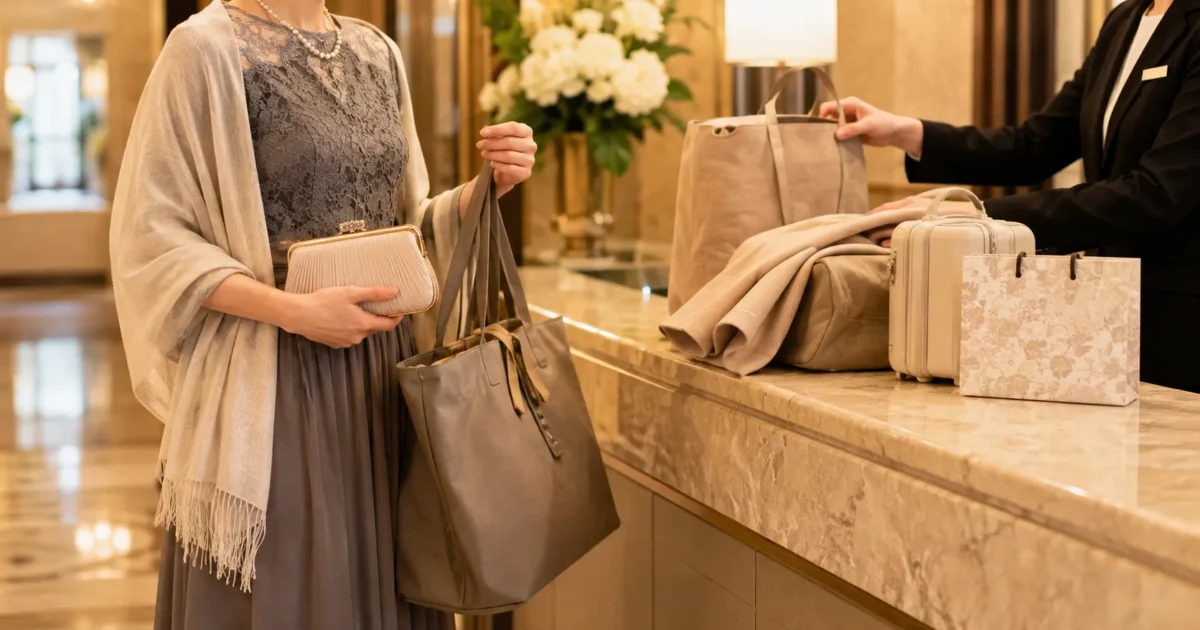 結婚式の荷物が多いときどうする？サブバッグの選び方とクロークに預ける荷物