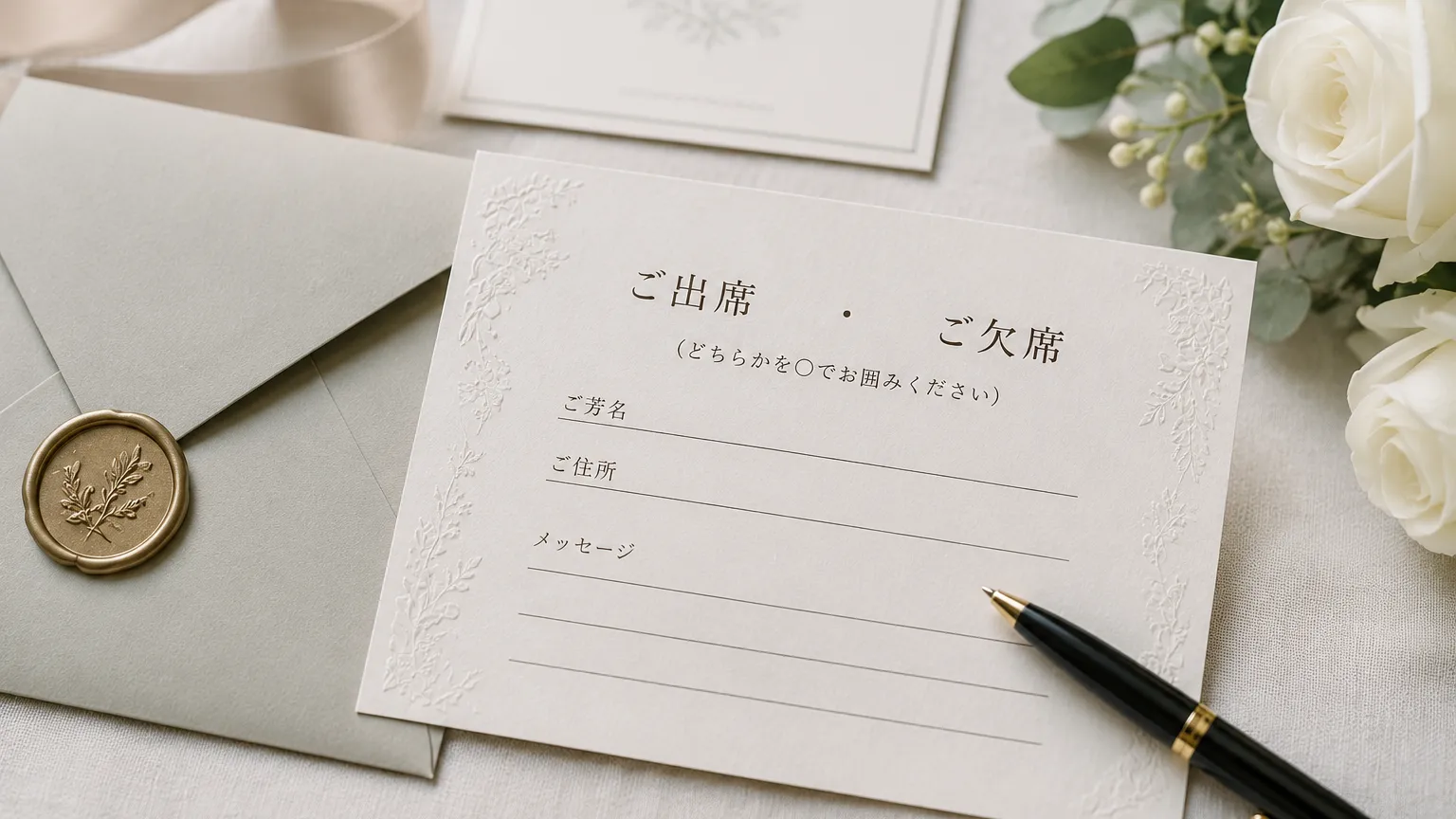 結婚式招待状の返信マナー｜書き方・期限・メッセージ例文を解説