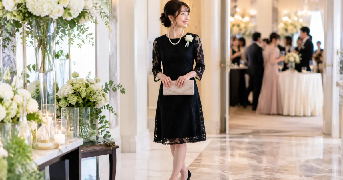 結婚式に全身黒はアリ？「喪服みたい」と思われないお呼ばれコーデのマナー