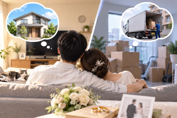結婚しても引っ越さない人が38.0%｜新居を用意しなかったのは57.6%