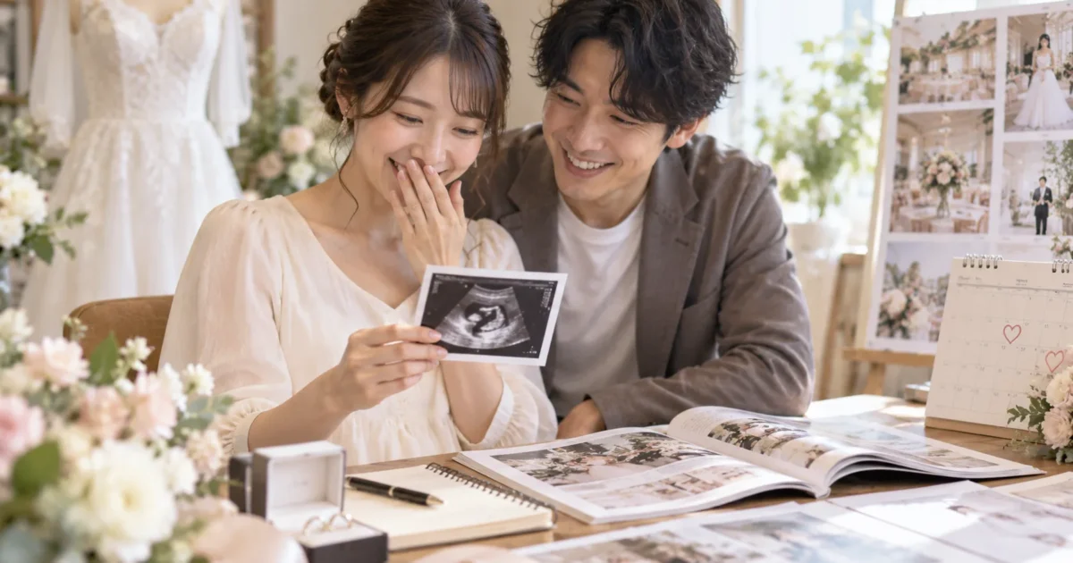 結婚式の準備中に妊娠したら｜5人に1人が経験、早めた22.0%と遅らせた21.3%