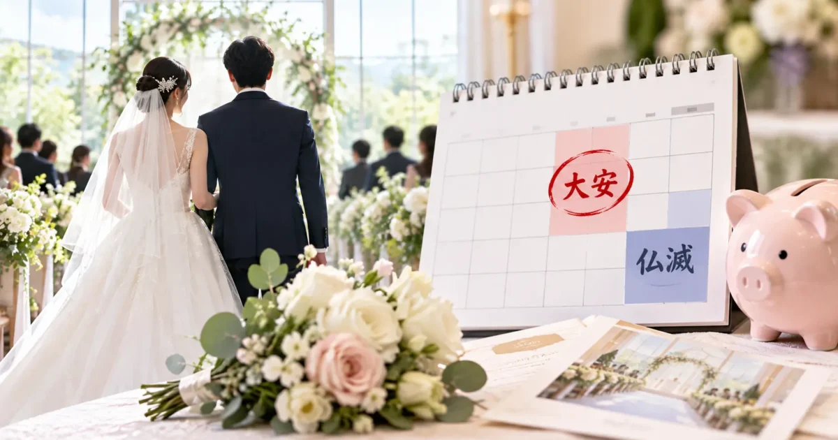 結婚式を大安に挙げた人は31.0%｜六曜を気にしない人は仏滅が大安の2.7倍、割引が狙い目